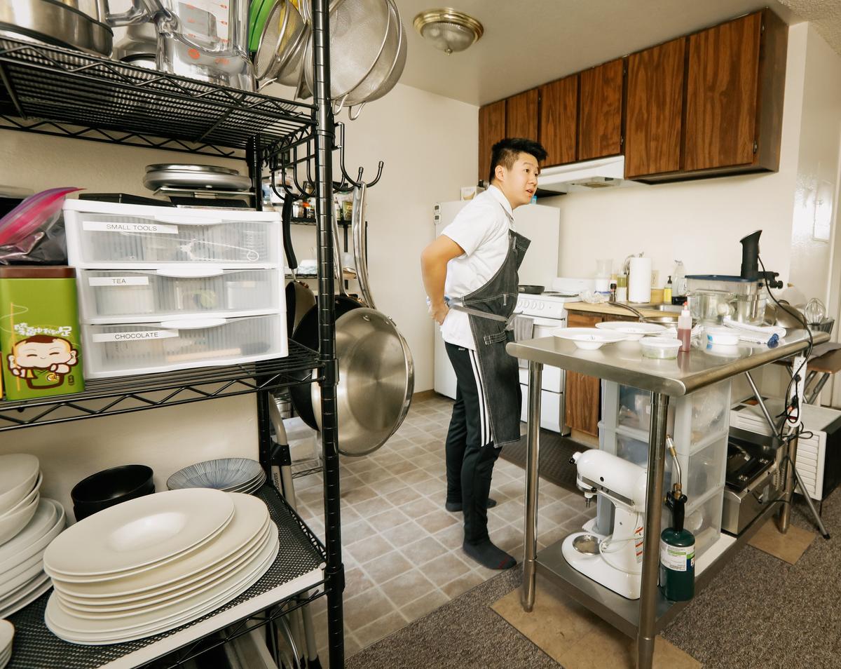 Jimmy Wong, a Cal Poly student, runs a pop-up restaurant out of his studio apartment in San Luis Obispo.