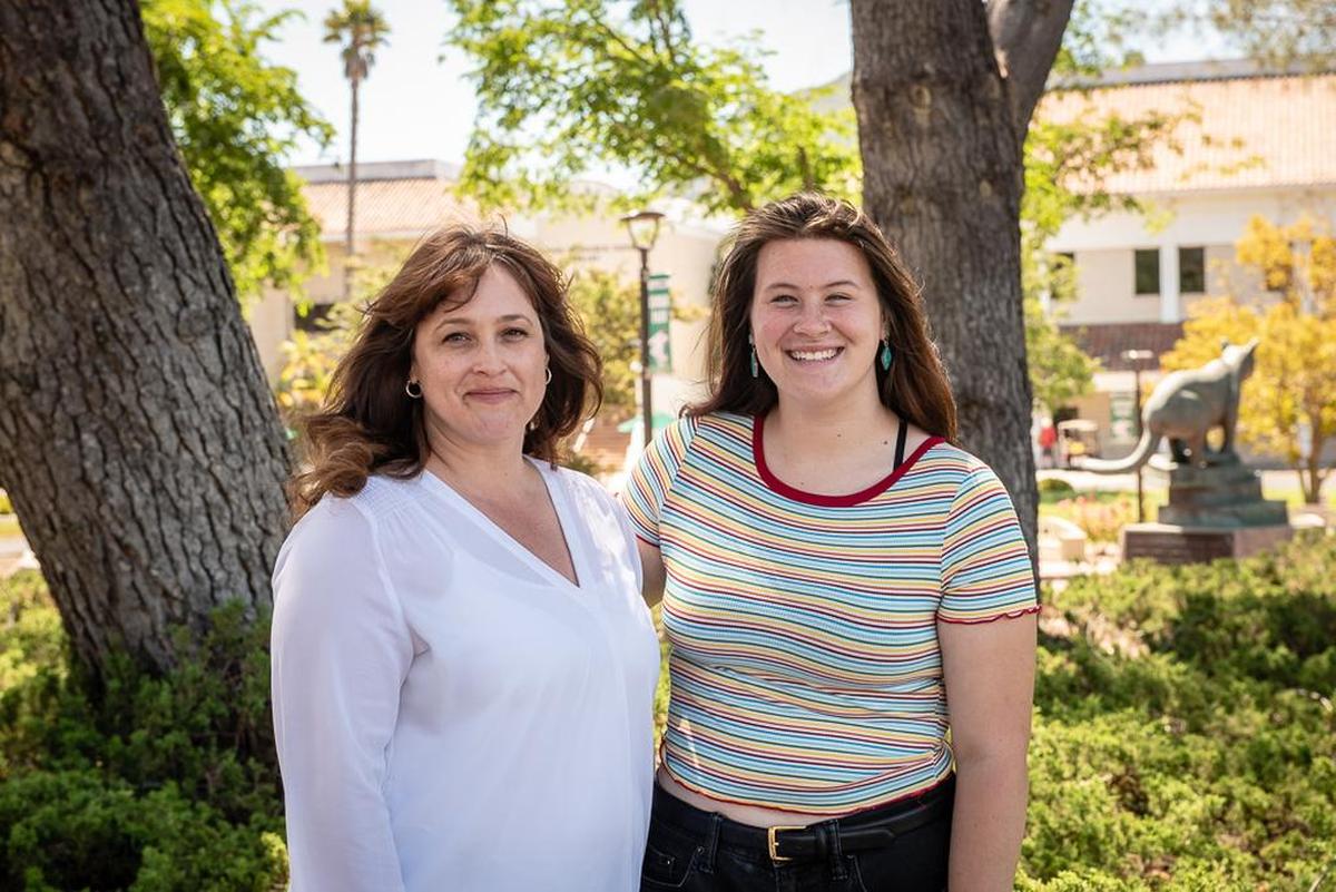 San Luis Obispo High School graduate Anna Betts, right, poses with her mother, Aimee LaRue. Betts will be one of the first students to benefit from the newly expanded Cuesta College Promise Scholarship.