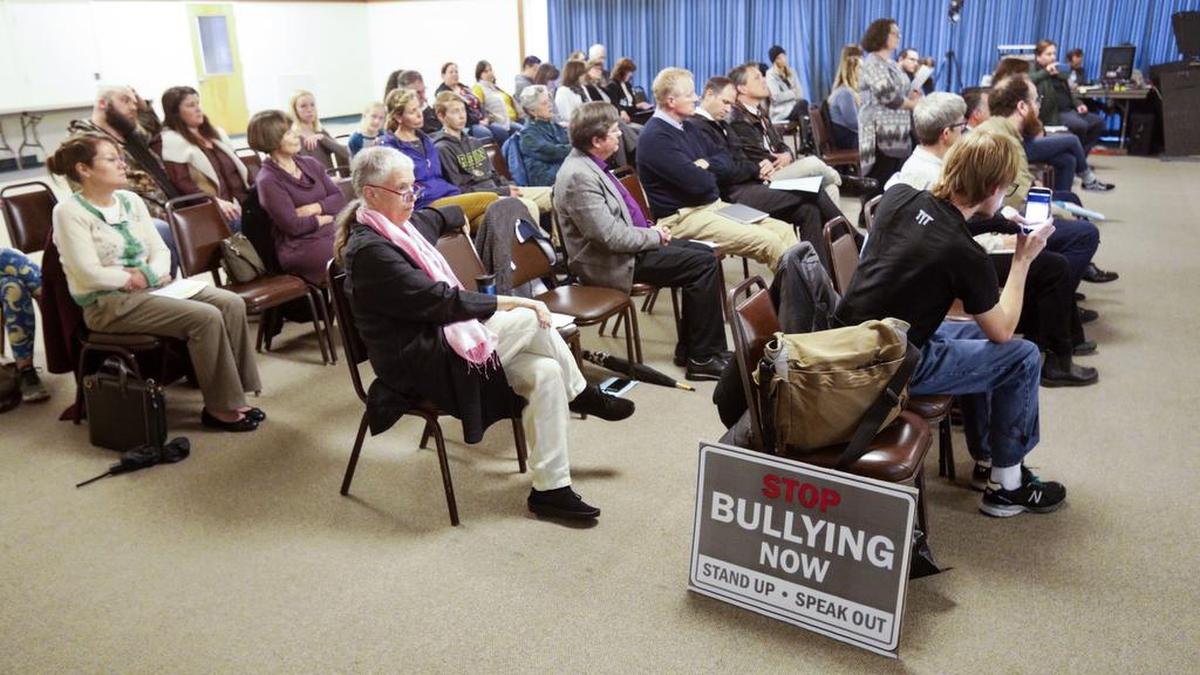 Several people showed up to address the San Luis Coastal school board during public comment on the issue of bullying.
