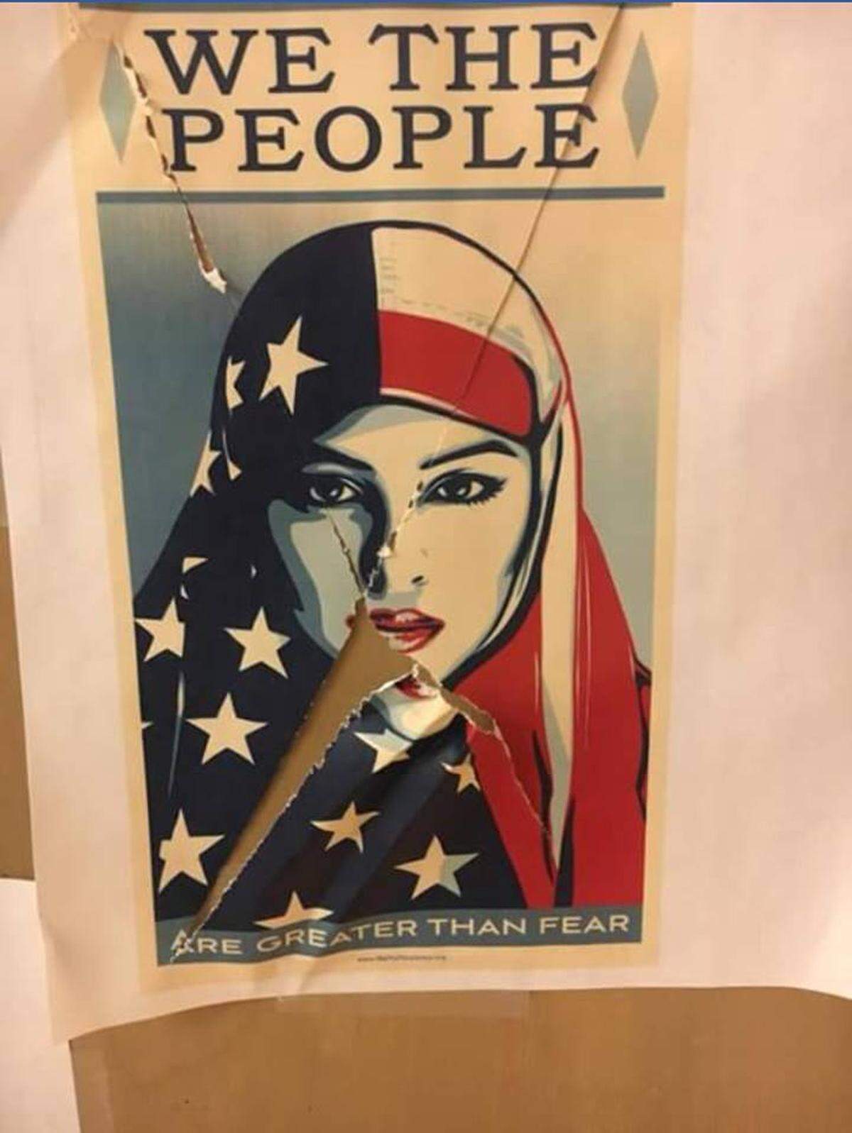 One of several photos posted on Facebook depicting racist vandalism, graffiti and flyers at Cal Poly.