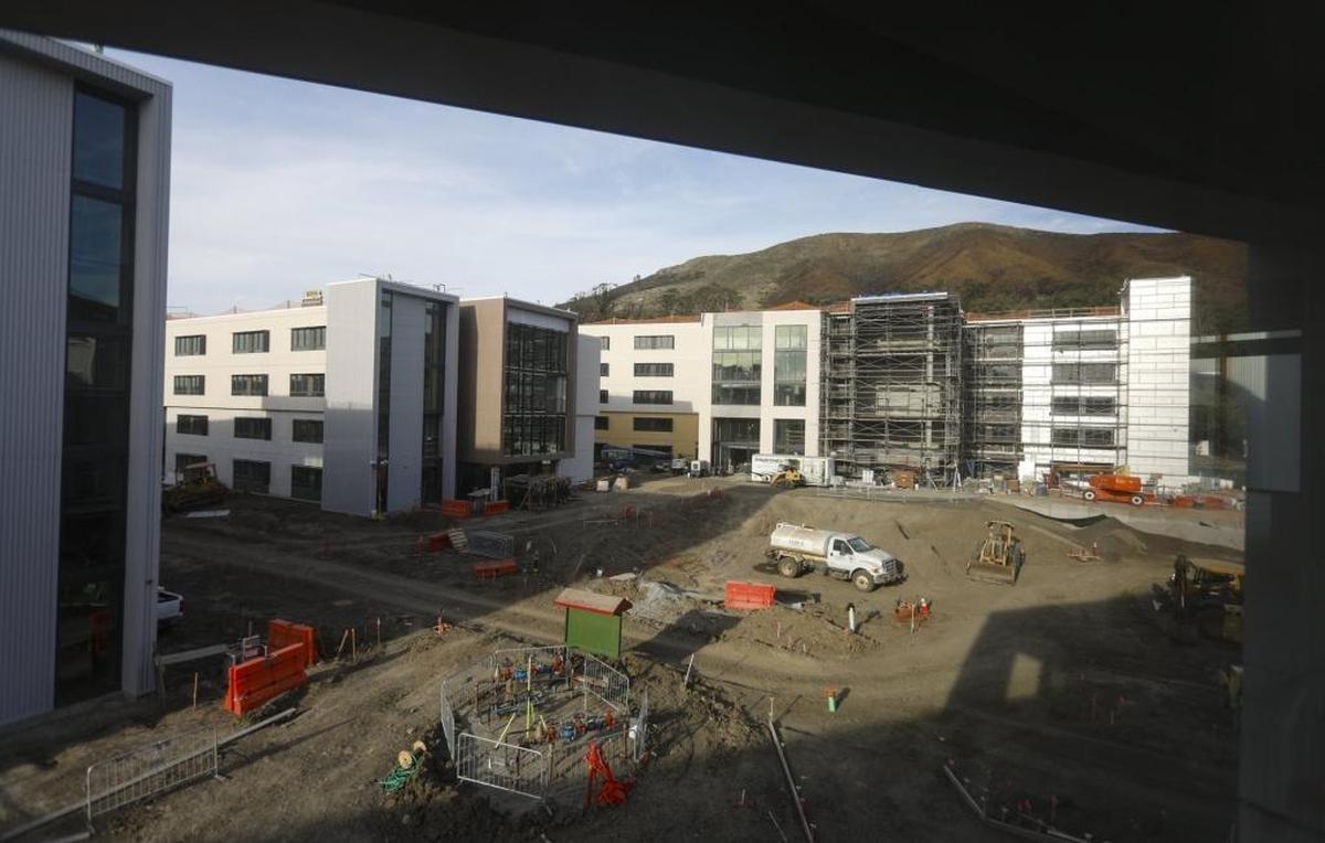 Construction is on schedule at Cal Poly’s new student housing community on Grand Avenue.