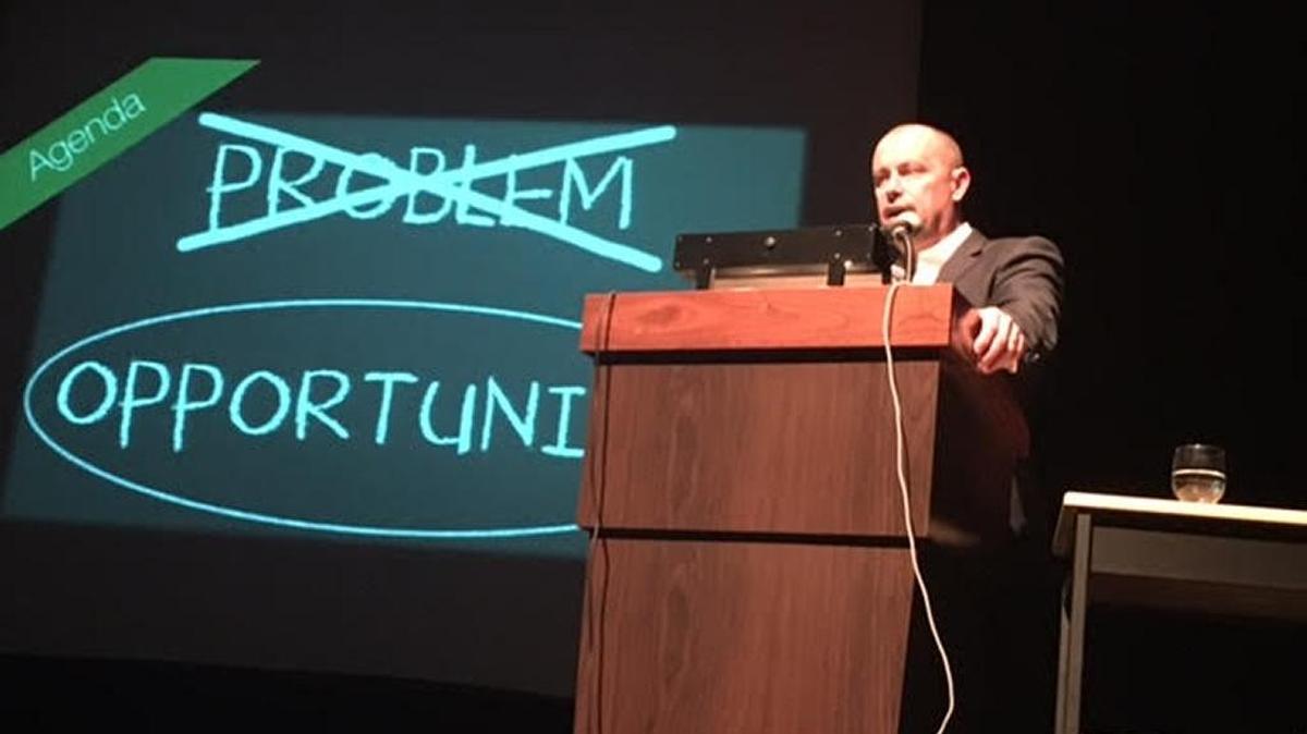 Futurist Dave Evans spoke at Cal Poly on Thursday.