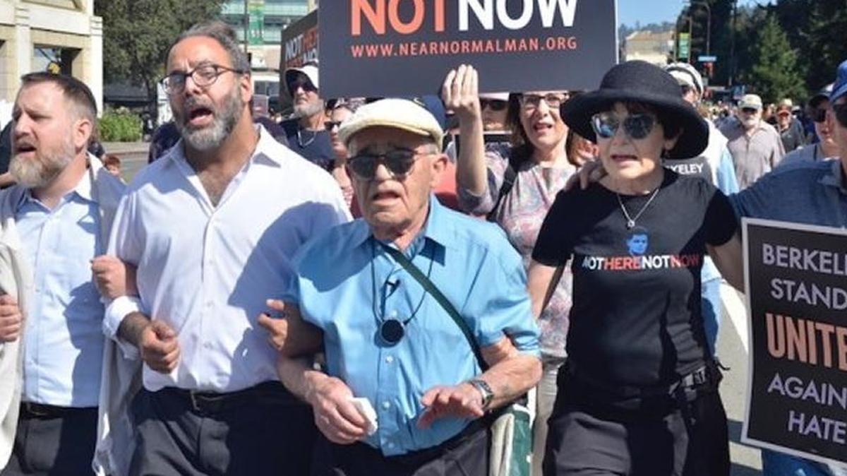 Ben Stern appeared at the Rally Against Hate in Berkeley on Aug. 22, 2017. After joining the march, Stern spoke to a crowd of thousands.