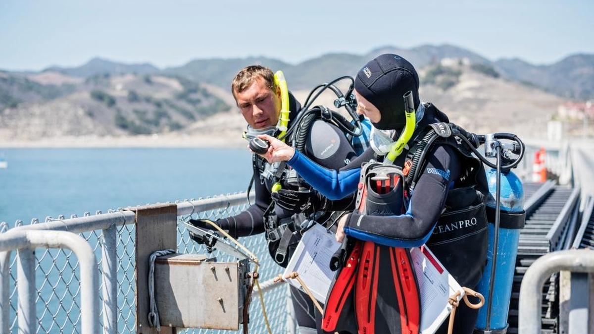 Cal Poly students have taken marine science classes in the past. But this will be the first year that students can enter a new program that will offer a marine sciences bachelor’s degree. Here, students participate in a scuba diving class.