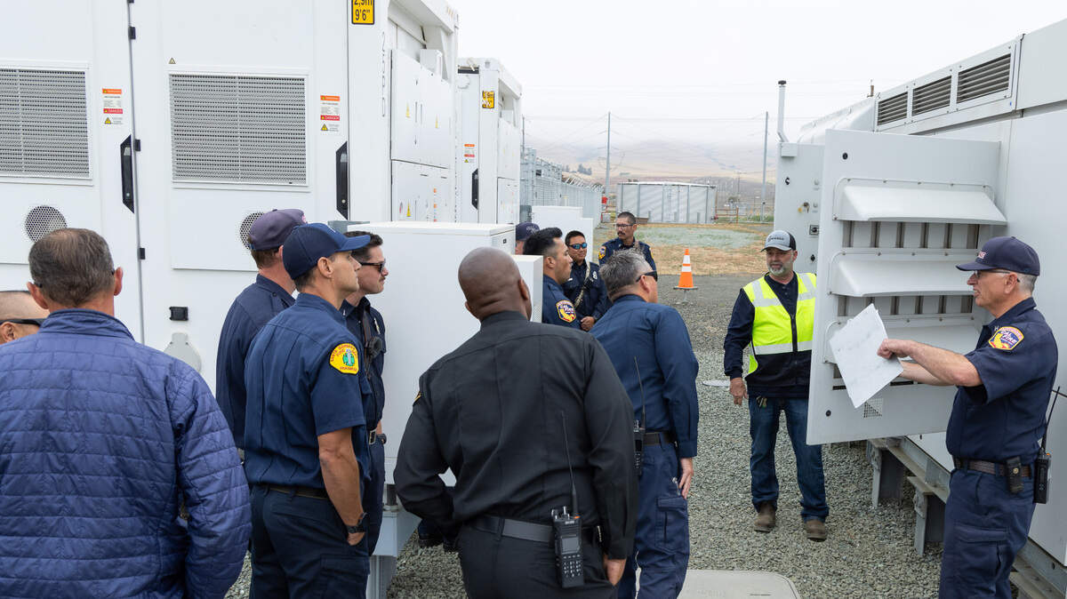 Cal Fire toured the Caballero battery energy storage facility in Nipomo on June 5, 2025. 