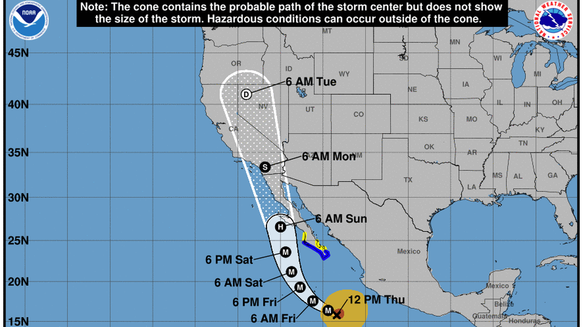 Hurricane Hilary is expected to reach Southern California early Monday.