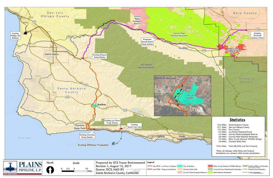 Plains Pipeline has applied for a land use permit to San Luis Obispo County and other agencies for the replacement of oil pipelines known as 901 and 903.