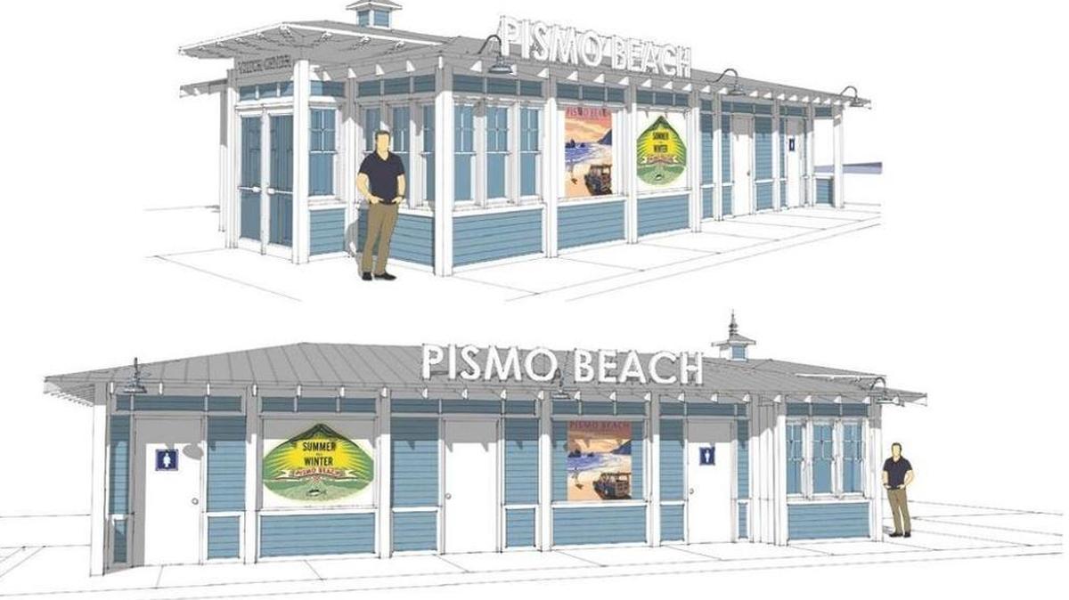 Proposed design for new restrooms at the Pismo Pier Plaza.