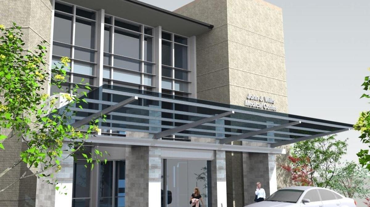 This rendering shows the front entrance to the proposed medical office building off Fair Oaks Avenue in Arroyo Grande.
