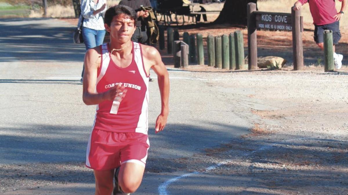 Dante Garcia during a cross country track meet in October, 2015.