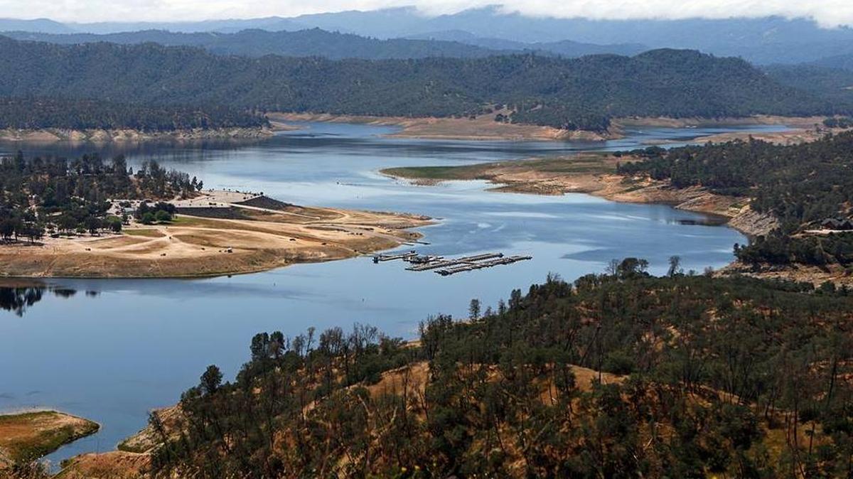 Nacimiento Lake, east of Paso Robles, is seen in April 2015.