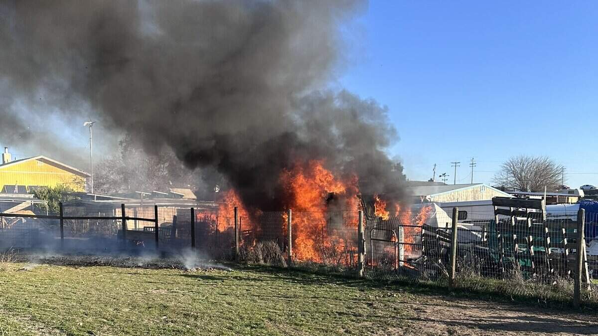 Cal Fire was at the scene of a fully involved RV fire in rural Paso Robles on Jan. 10, 2025. 