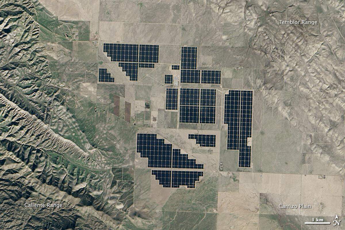 The Topaz Solar Farm is located in eastern in San Luis Obispo County.