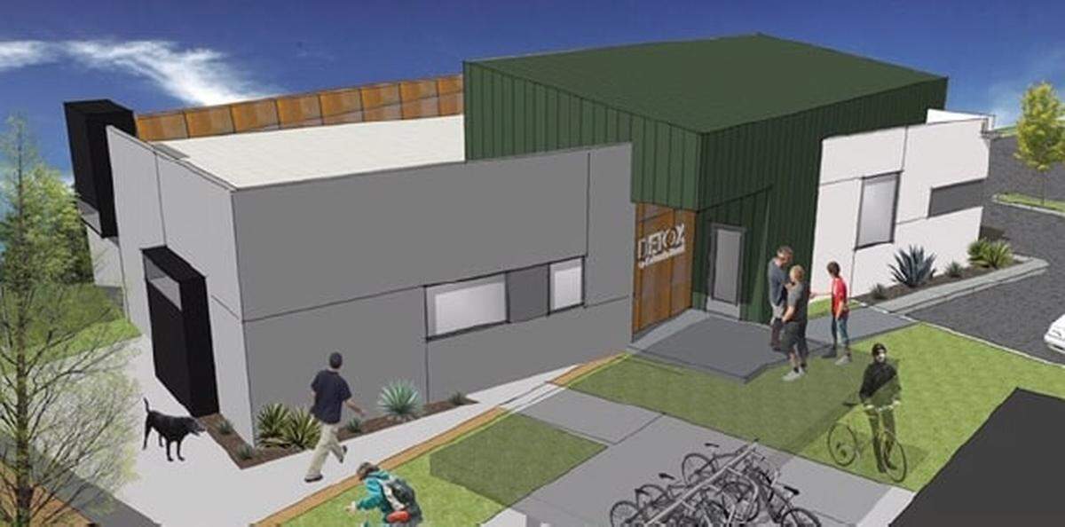 A rendering of the new detox facility going in next to the 40 Prado homeless shelter.