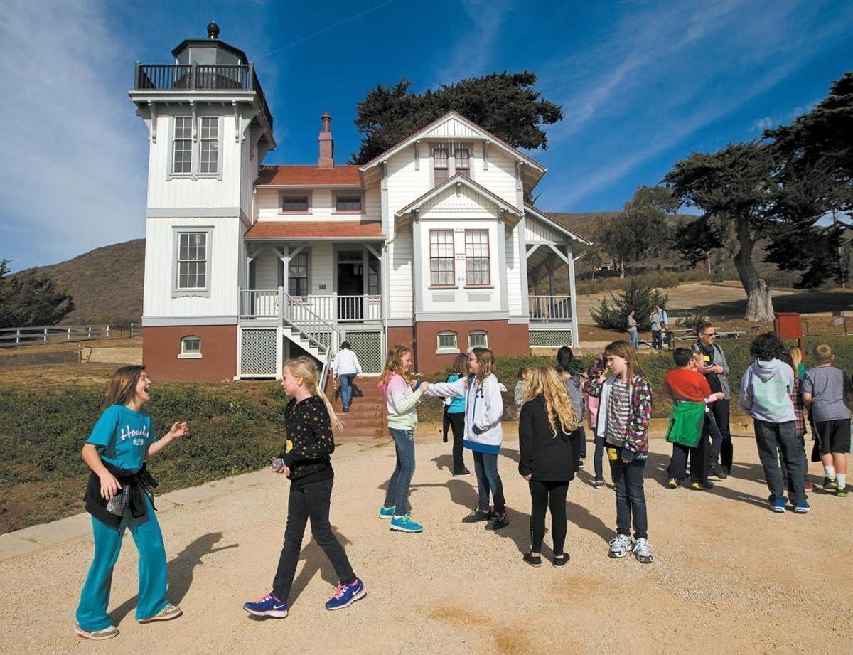 Harloe Elementary School fourth graders take a tour of the Point San Luis Lighthouse in January 2014.