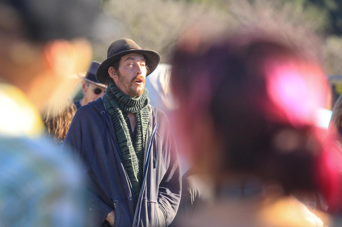 At a a memorial on Feb. 16, 2022, Benjamin Kincaid proposed renaming the Safe Parking area on Kansas Avenue for Jorji Coy-Epperly, a day after she died in an RV fire.
