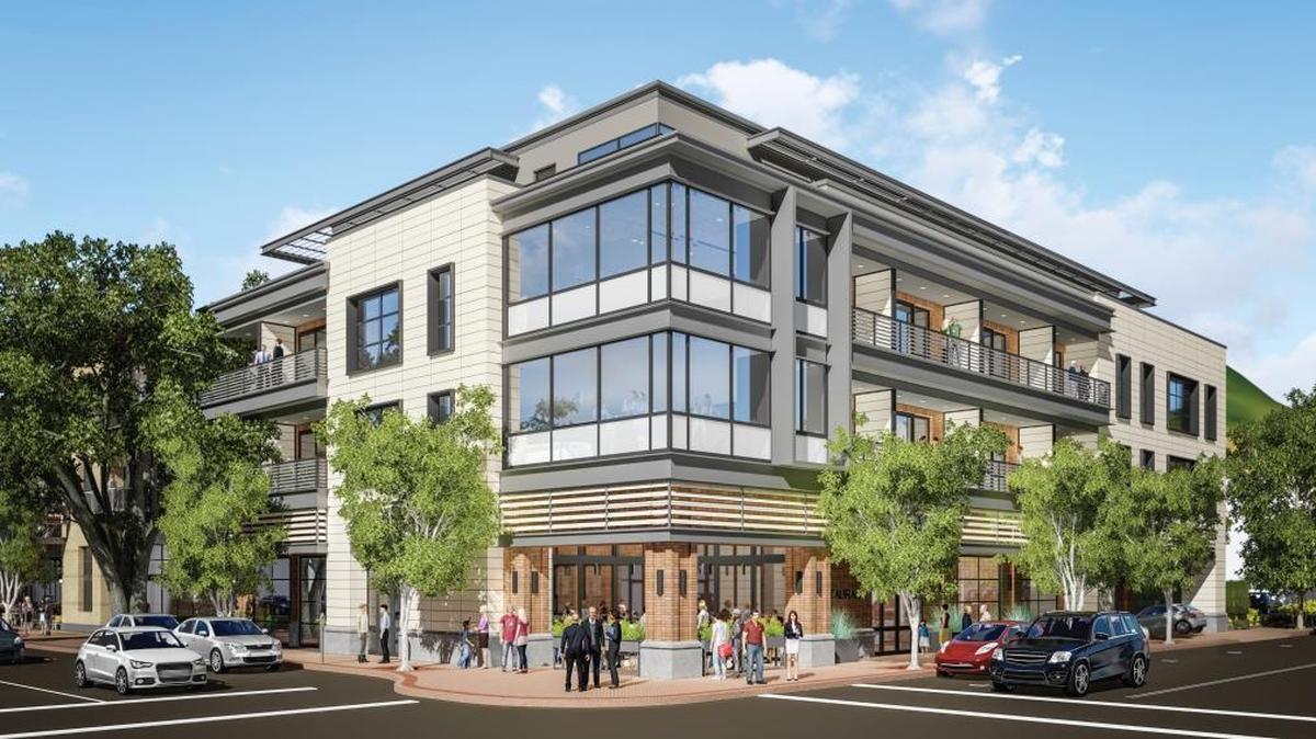 This rendering shows what the mixed-used project would look like on the 500 block of Marsh Streets (at the corner of Marsh and Nipomo streets). The project is in the planning stages and will go before the Architectural Review Commission on Nov. 13.