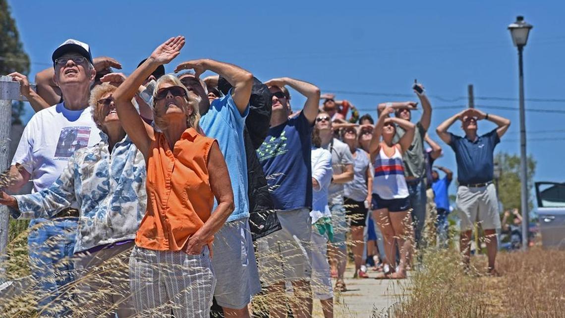 All eyes were looking skyward in Vandenberg Village on Sunday afternoon as a Falcon 9 rocket launched from Vandenberg Air Force Base, carrying 10 Iridium Next satellites into orbit.