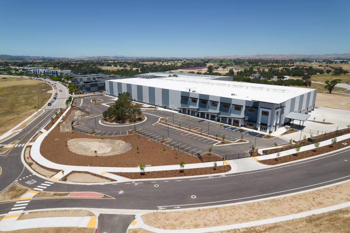 Precision Construction Services recently completed construction on a 125,000-square-foot wine facility in Paso Robles, built with energy-efficient insulated concrete panels and roof, three water retention ponds that recycle water used in processing for irrigation, and a state-of-the-art robotic racking system that can handle 575,000 cases of wine.