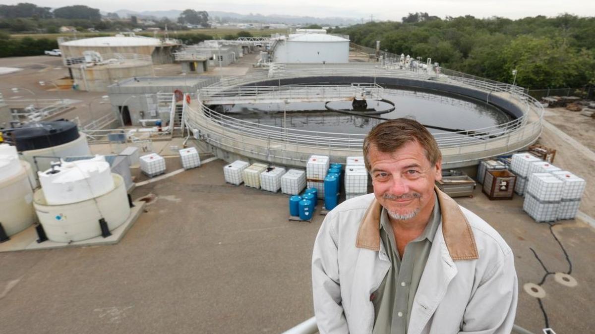 General manager Gerhardt Hubner stands atop the South County wastewater treatment plant. The South San Luis Obispo County Sanitation District provides wastewater processing for Arroyo Grande, Grover Beach and Oceano.