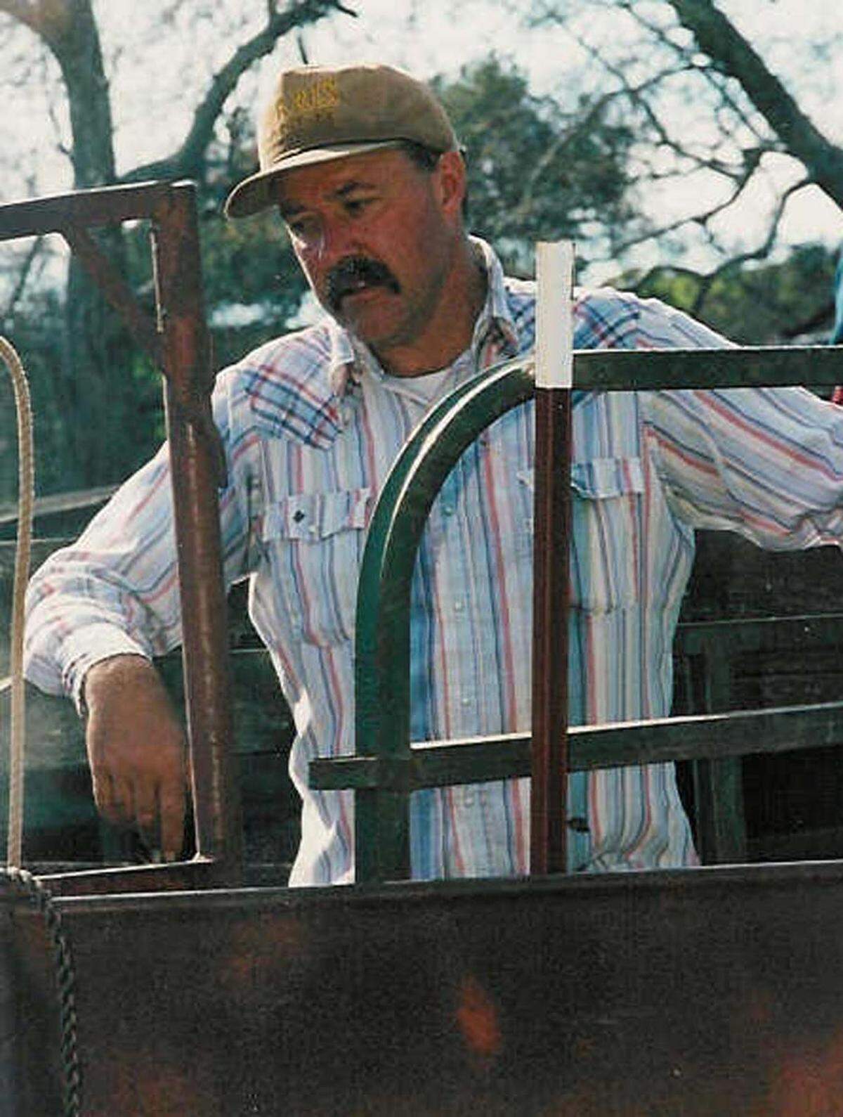 San Simeon Creek Road rancher Bill Warren is shown in a 1995 photo. The remains of his body were found in a 2003 blaze that destroyed his Cold-War-era hilltop home.