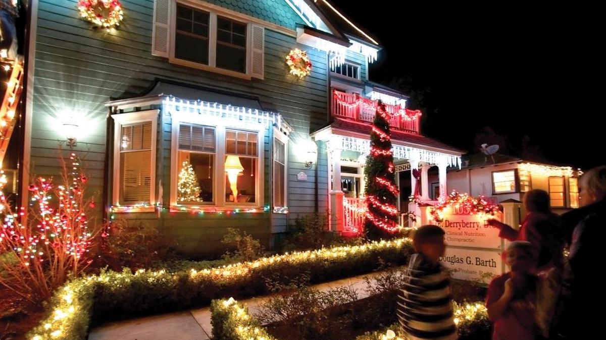 One of the homes that were decorated for Paso Robles’ Annual Vine Street Victorian Christmas in 2014.