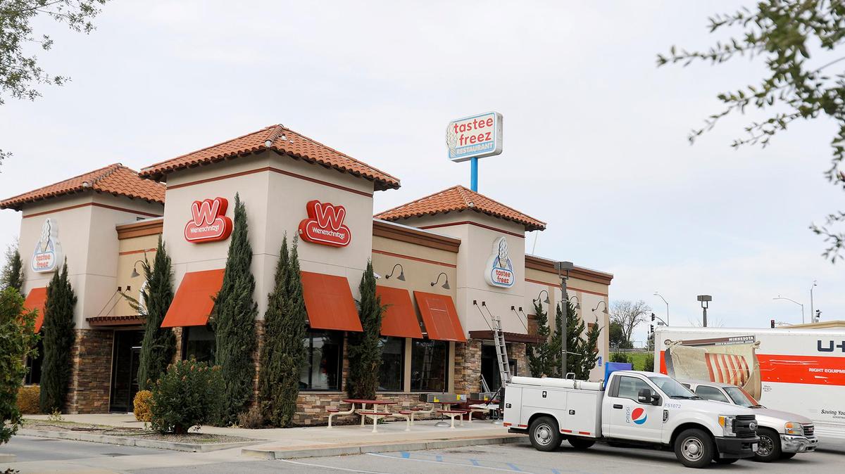 The Tastee-Freez and Wienerschnitzel restaurants in Atascadero are seen in 2020. Wienerschnitzel is opening a new location in Rocklin.