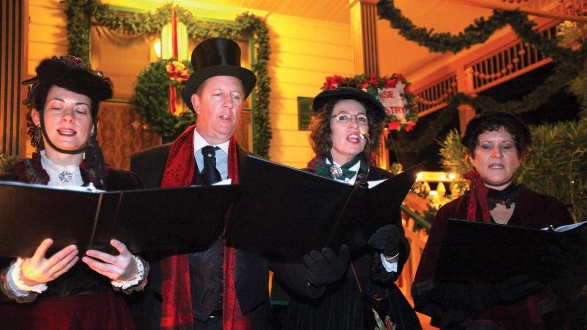 Carolers during the Vine Street Victorian Christmas Showcase in 2012. There are several caroling events in SLO County on Sunday, December 16, 2017.