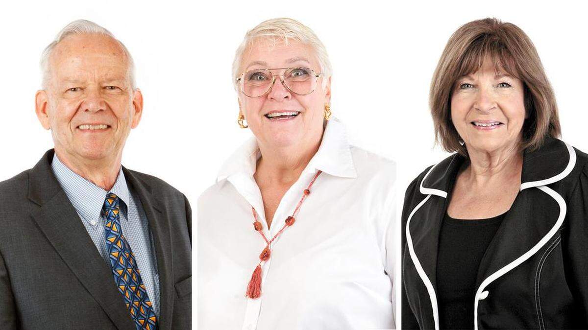 From left, Mayor Ed Waage and Councilwomen Sheila Blake and Mary Ann Reiss are all running unopposed in Pismo Beach.