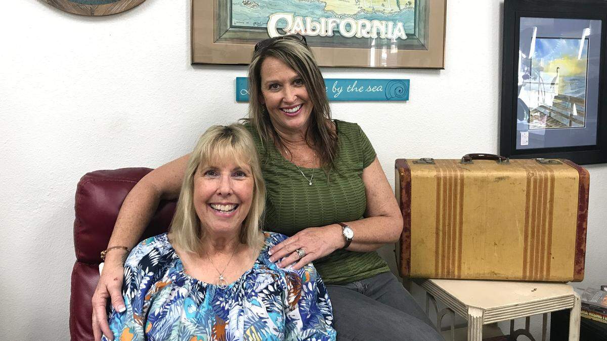 Linda Giordano, right, and Jackie Ludwick, have opened their new Thrift by the Sea shop in Cambria.