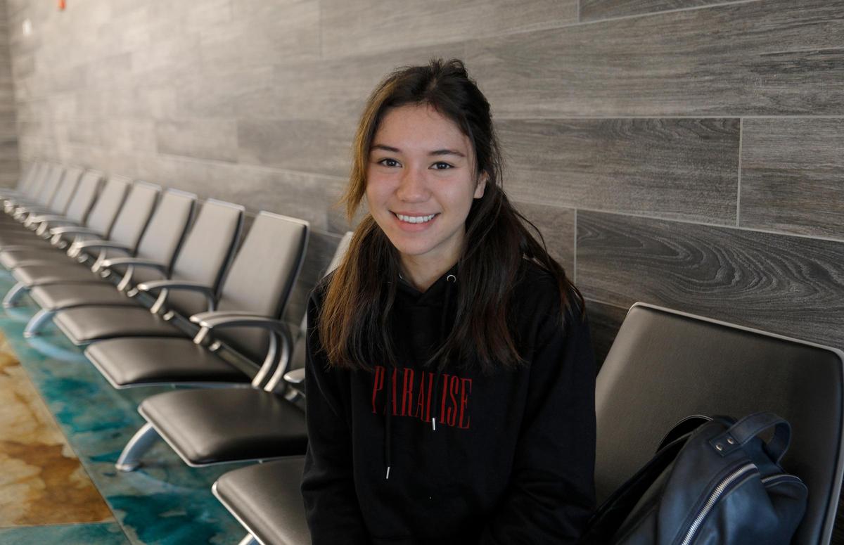 Isabelle Wolff, a Cal Poly architect student flying home to Hawaii this week, missed her flight and had to wait several hours for the next one. San Luis Obispo County Regional Airport in California has seen a major slowdown in air travel amid coronavirus precautions.