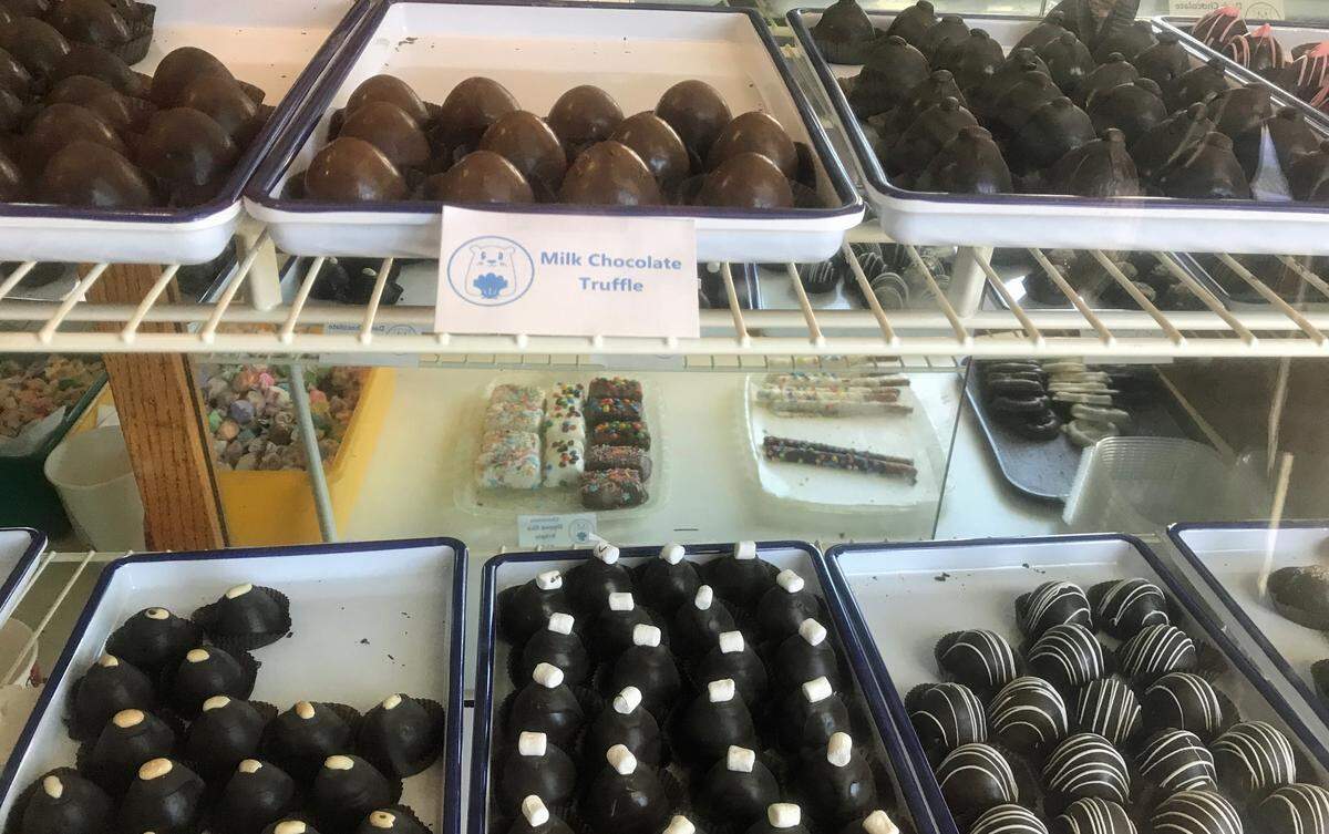 Chocolate truffles are among the many kinds of candies made and sold at Blue Shell’s Sweets & Treats in Morro Bay.