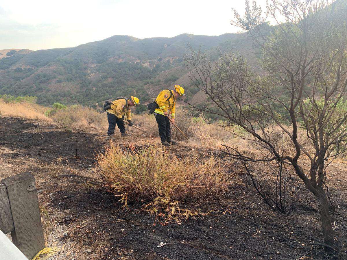 Cal Fire responded to multiple brush fires along Highway 101 on the Cuesta Grade on Aug. 1, 2022.