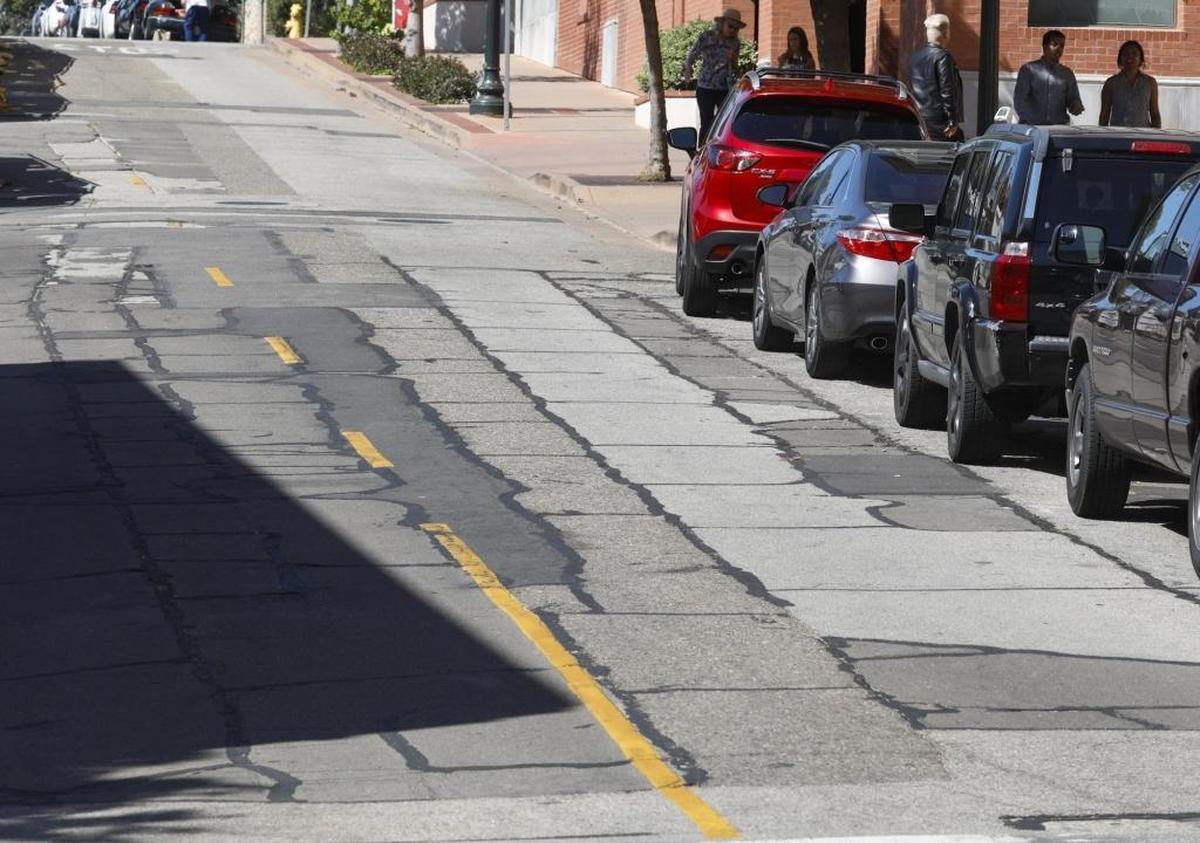 Morro Street between Palm and Monterey streets in San Luis Obispo has a Pavement Condition Index of 16 out of 100 — a rating of bad. Anything under 20 is considered bad.