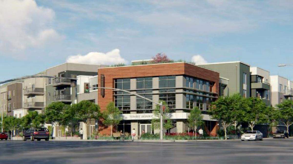 A rendering of the four-story, mixed-use development approved at 790 Foothill Blvd. in San Luis Obispo.