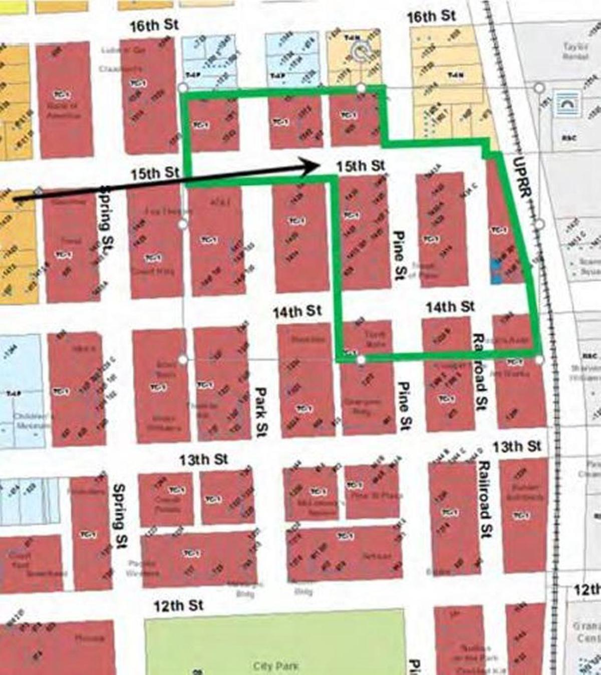 The area of downtown Paso Robles was recently opened to ground-floor offices as a transition zone to nearby residential neighborhoods.