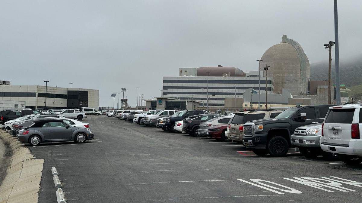 Parking lots at Diablo Canyon nuclear power plant were full in April 2024 during a refueling outage for the No. 2 reactor.