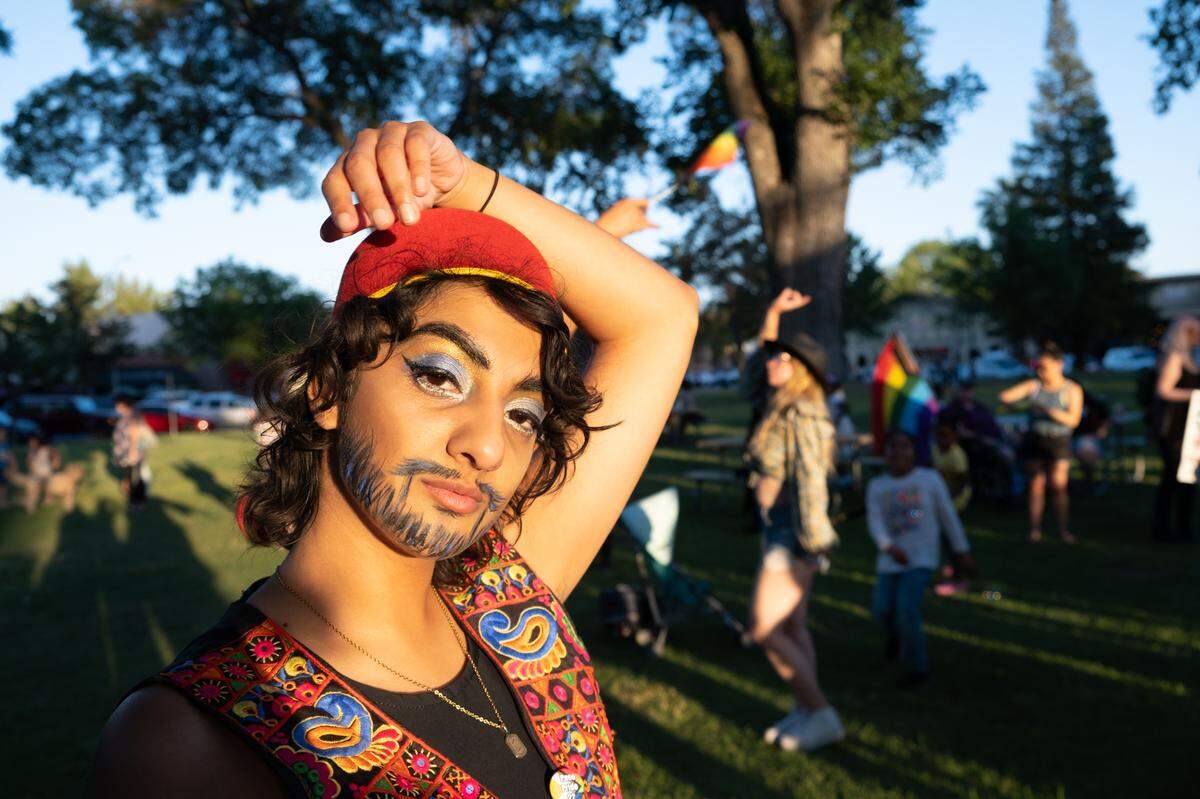 Twinka Masala poses during Paso Pride in downtown Paso Robles on June 24, 2022.