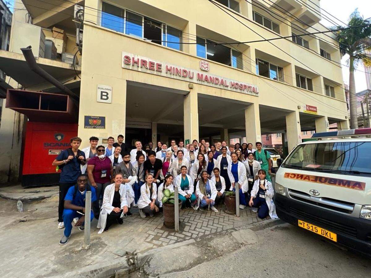 This group of students from all over the U.S. and Canada traveled to Shree Hindu Mandal Hospital in Dodoma, Tanzania, in July 2022. as part of a work/learn program with the FutureDocs Abroad program. They shadowed doctors for two weeks, and even had some hands-on training. Among them is Shanyra Cardenas of San Simeon, a Coast Union High School student
