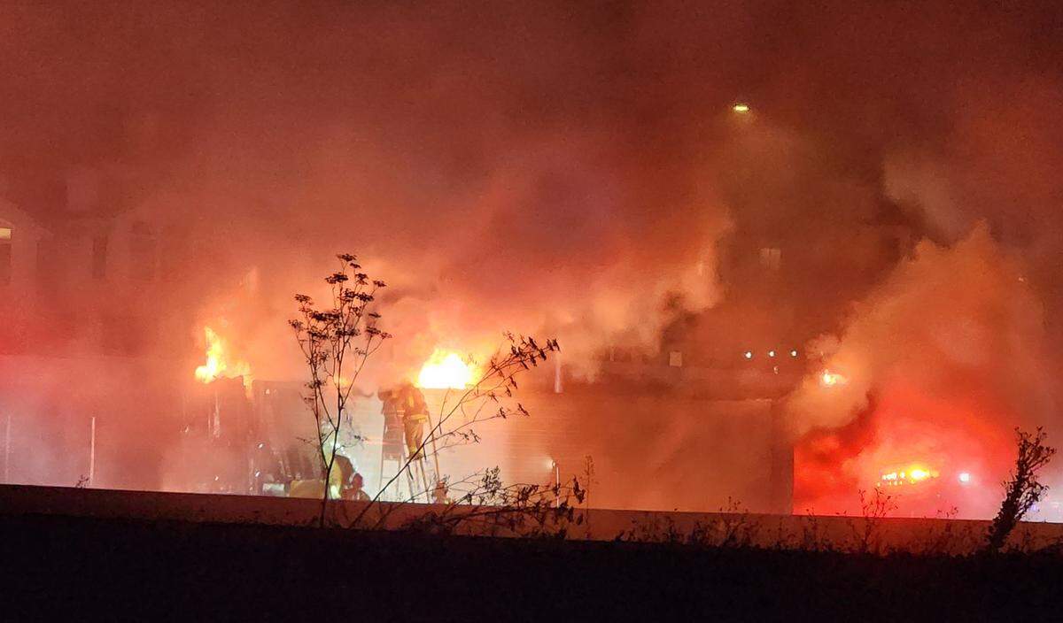 Flames engulf a big rig, blocked traffic on northbound Highway 101 at Spyglass Drive in Shell Beach on Friday, Sept. 22, 2023.