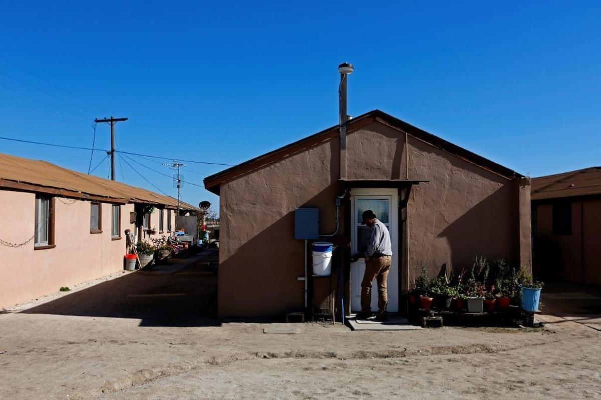 Alberto Ochoa, 59, of Jalisco, Mexico, an agricultural truck driver, has lived for 16 years with his wife at the former Corda farm labor camp near Gonzales in the Salinas Valley. Conditions for many local workers have not changed much since these homes were part of a labor camp owned by a local growers. The new owner rents them to local workers for $520 a month.