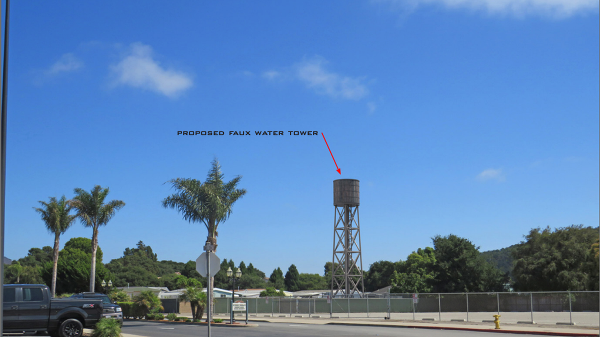 A rendering shows what the proposed cell tower would look like near Sunrise Terrace Mobile Home Park in Arroyo Grande.