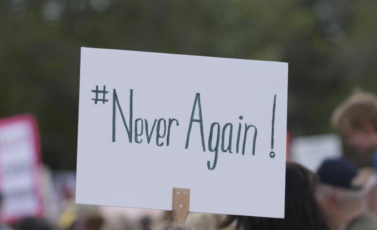 The March for Our Lives began in Mitchell Park in San Luis Obispo, Saturday, March 24, 2018 and wound its way around downtown San Luis Obispo.