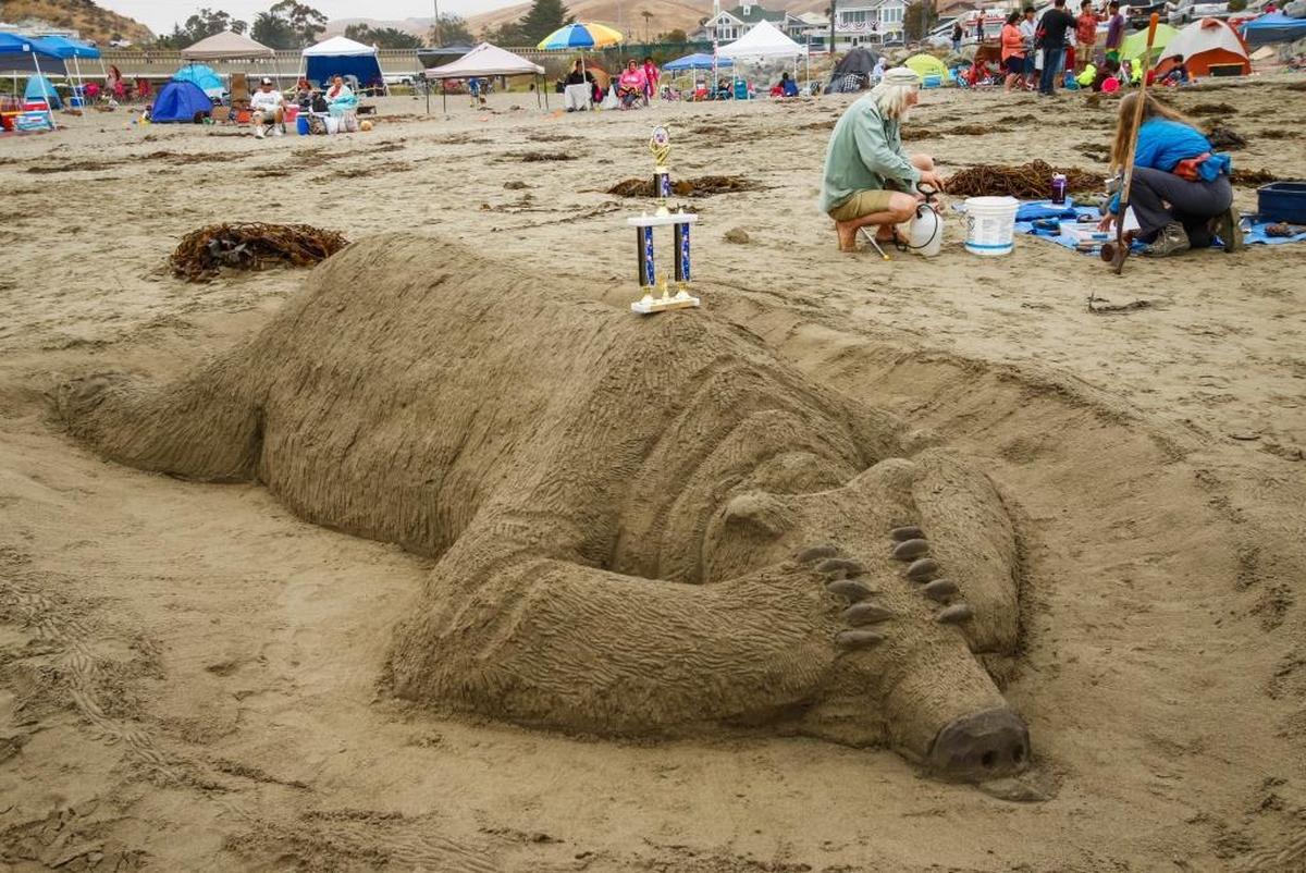 Fourth of July festivities in Cayucos include a sand sculpture competition.
