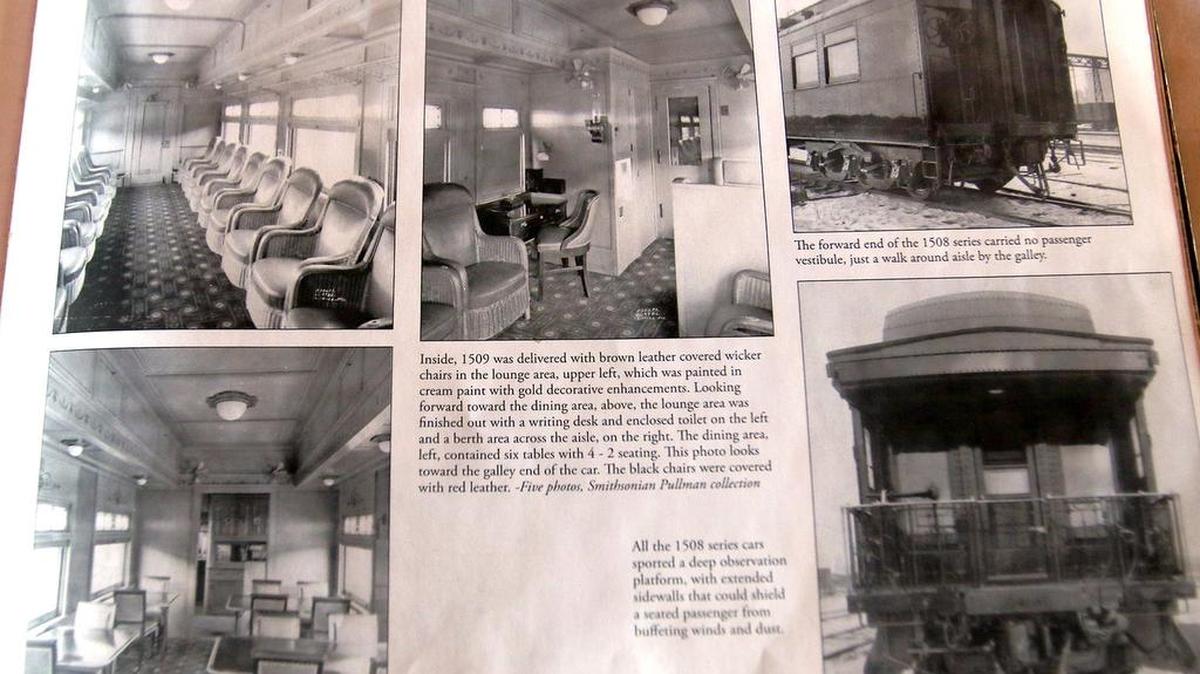 A book of photographs of the 1509 series train cars.