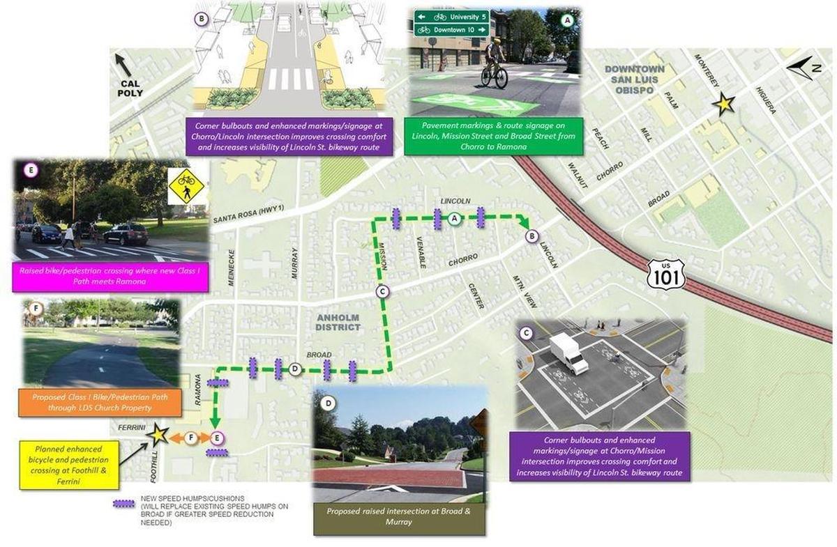 This is the route for the Lincoln Street Alternative.