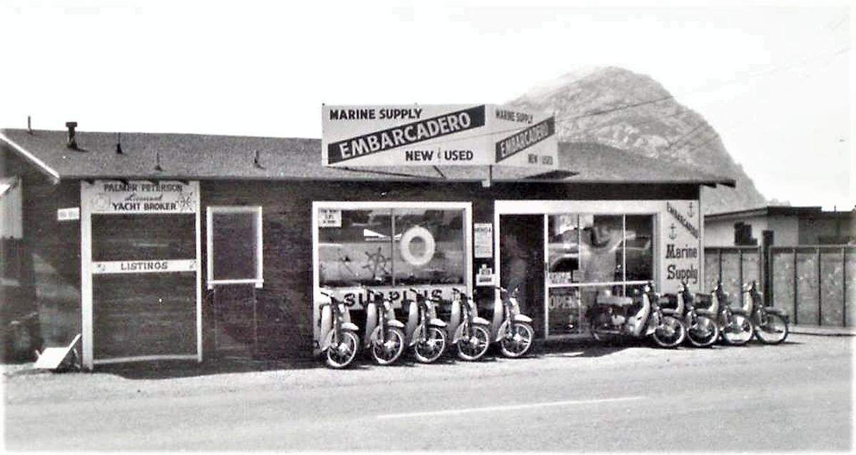 Embarcadero Marine Supply offered Honda 50 scooters for rent in the 1960s in Morro Bay.