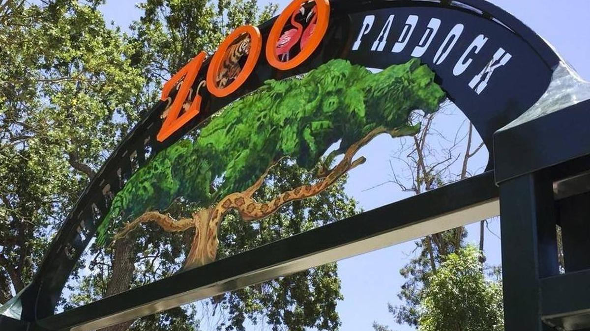 The entry sign at the Charles Paddock Zoo in Atascadero.