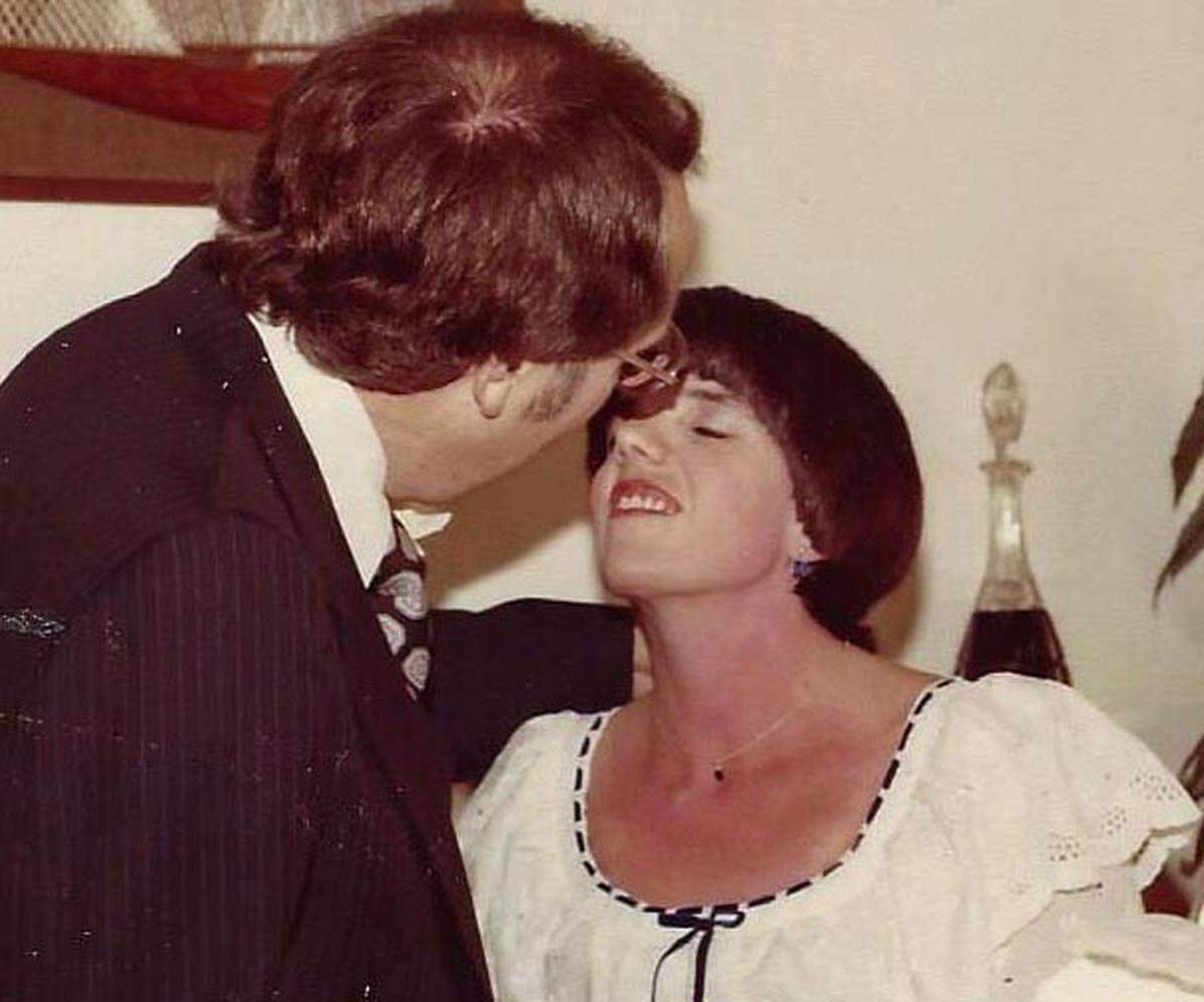 Richard and Kathe Tanner ended their wedding with a kiss.
