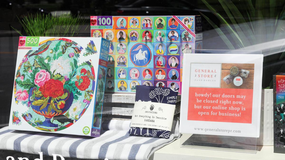 Puzzles have been a big seller for the General Store, a Paso Robles boutique that has closed its brick-and-mortar store and moved entirely online due to the coronavirus outbreak.